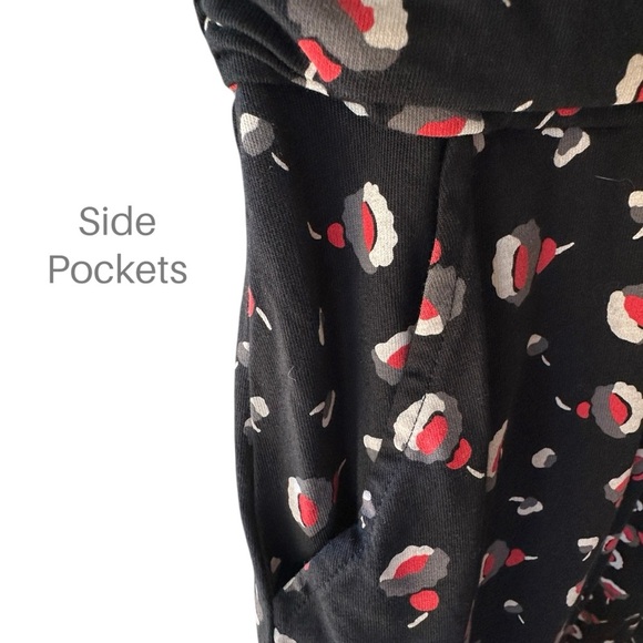 BODEN NWOT ABIGAIL LONG SLEEVE FLORAL DRESS BLACK RED GRAY | SIZE: 4 - Picture 5 of 11